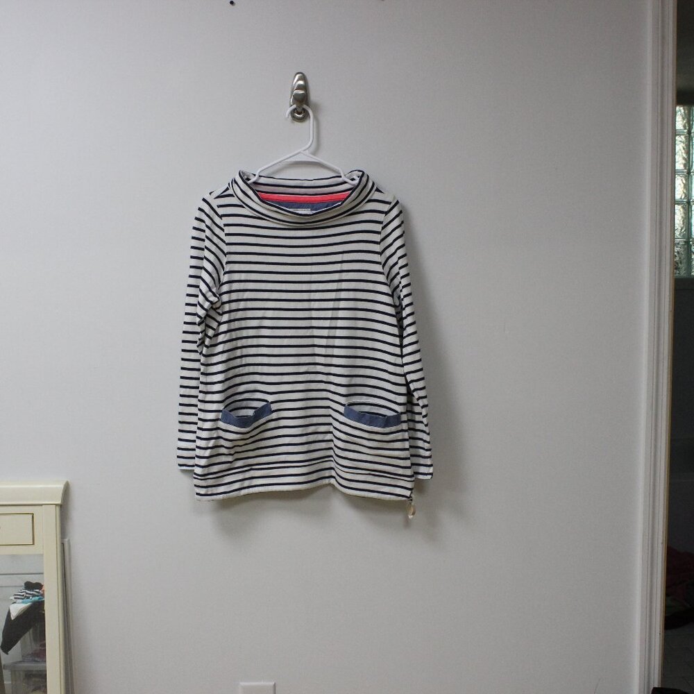 Joules- Pull Over- Navy and White Stripes- Size: 8